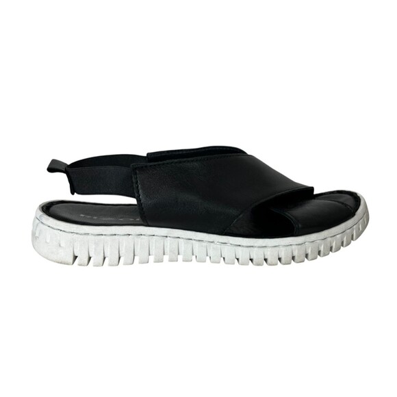 Rizzoli Black Leather Super Comfort Sandals Size 41 / 10 Sporty Vacation Comfy - Picture 4 of 10